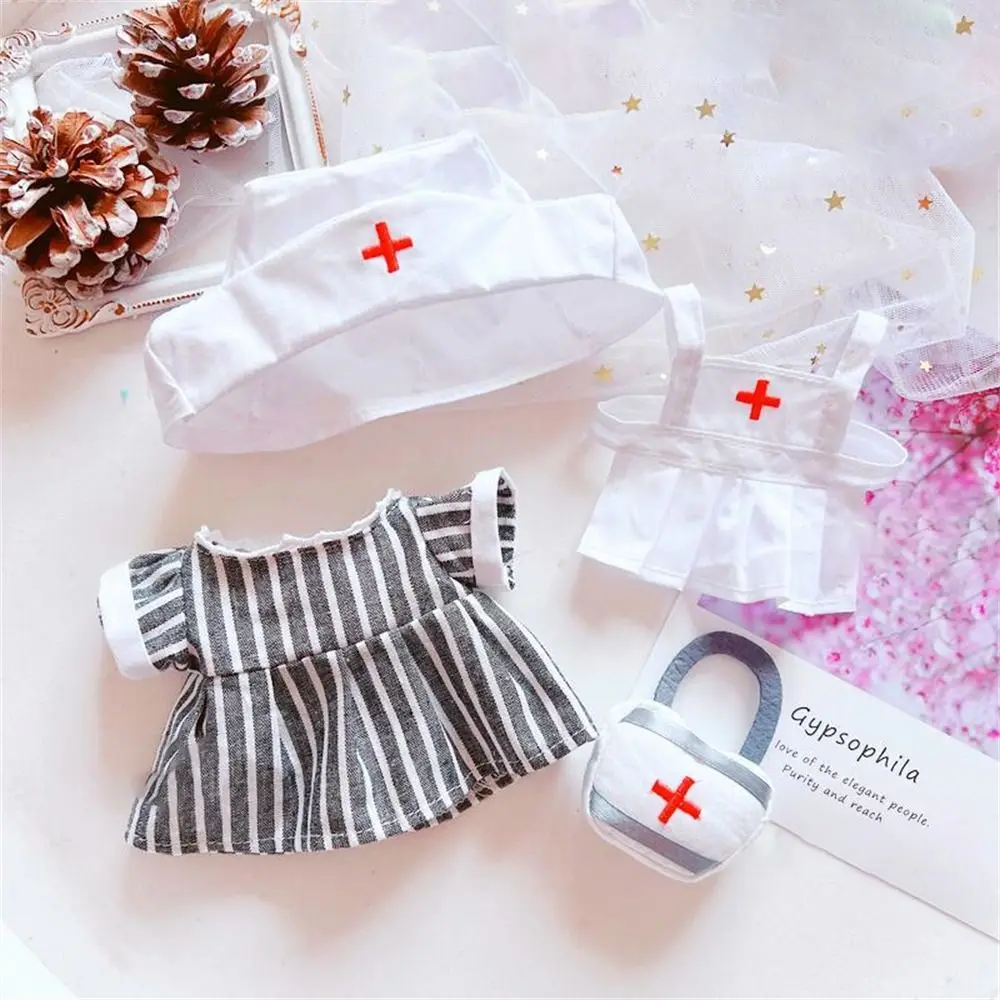 Dolls Accessories without Dolls Handmade Doll Clothes Idol Doll Clothes Suit Toy Clothing Nurse Dress Suit For 20CM Baby Doll