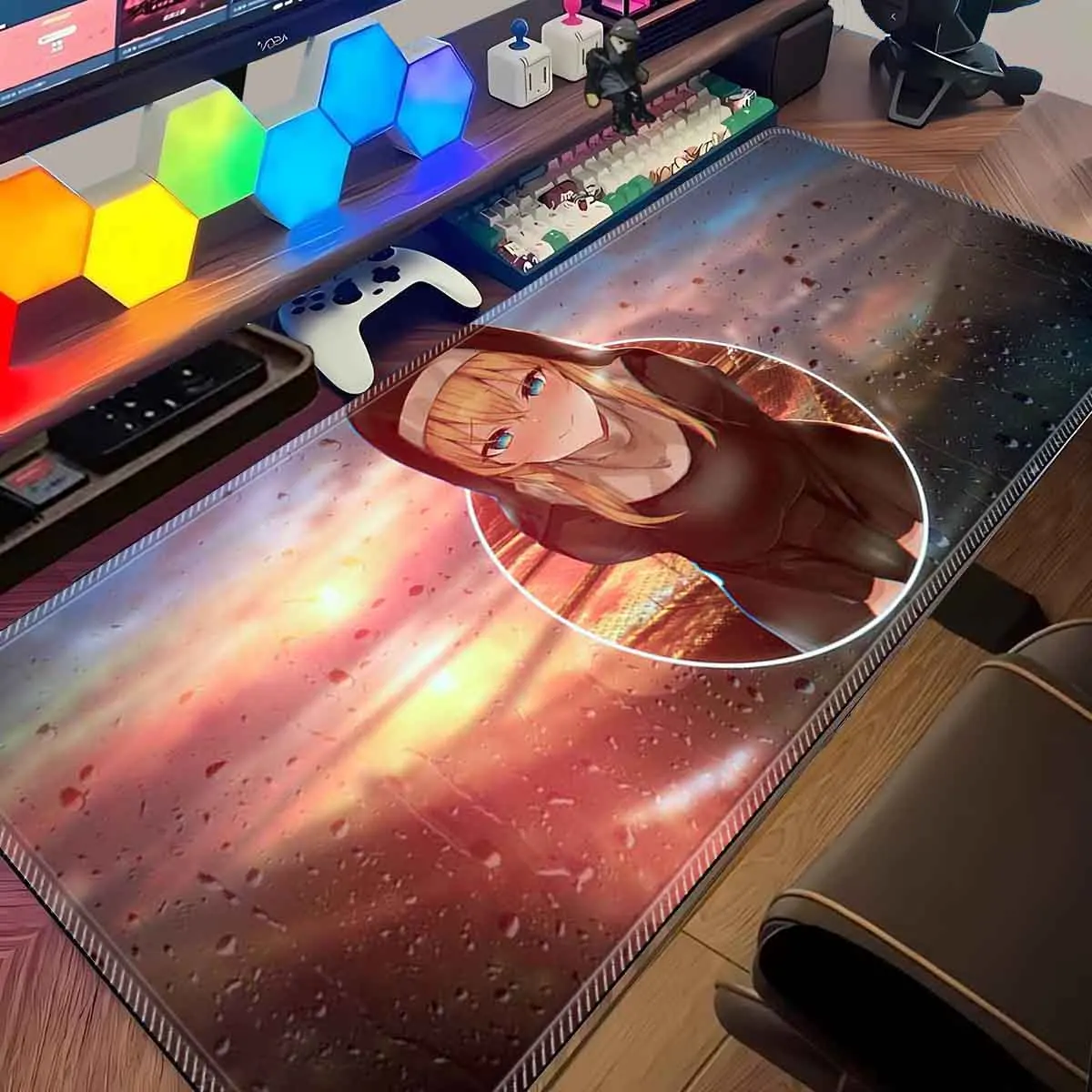 

Large Mouse Pad Fire Force Mouse Pad XXL Accessories Sister Iris Keyboard Desk Mat Non-Slip Anime Waifu Mousepad Desk Mice Mat