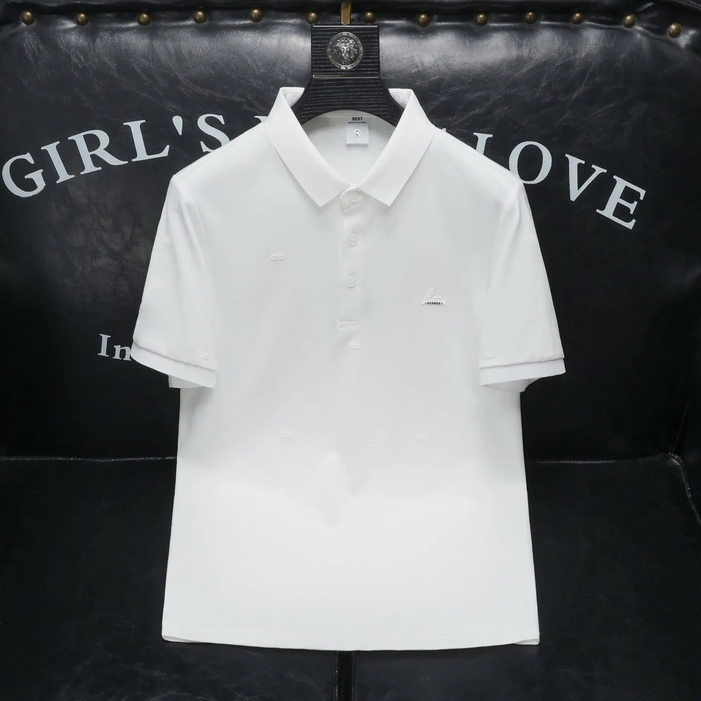 

Мужская футболка Ele Men's ort Sve из шелковистого хлопка с отложным воротником, базовый слой, весна 2026, новая коллекция