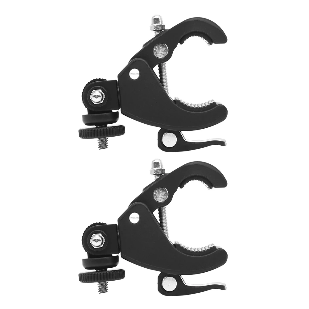 

2pcs Universal Bike Camera Stand Lightweight Adjustable On-Board Phone Holder Durable Plastic Stable Mobile Rack For Cycling