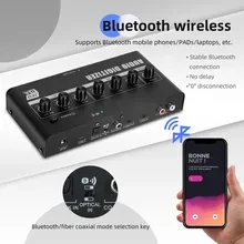 Digital to Analog Converter DAC Bluetooth AUX to RCA 3.5mm USB with Bass&Volume Control Fiber Coaxial USB input Analog Stereo