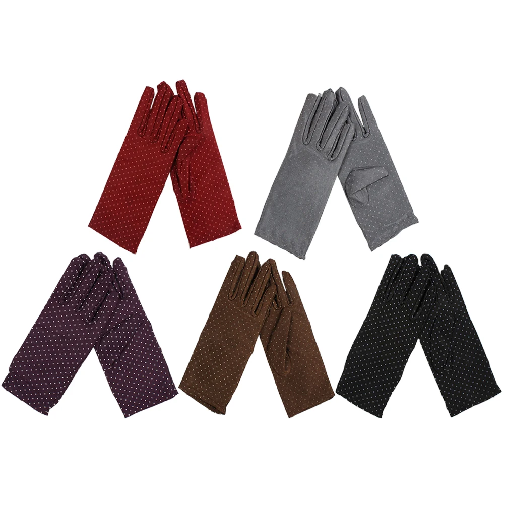 

5pcs 5 Pairs Sunscreen Gloves Lightweight Comfortable Summer Cycling Driving Gardening Reusable Riding Gloves for Women