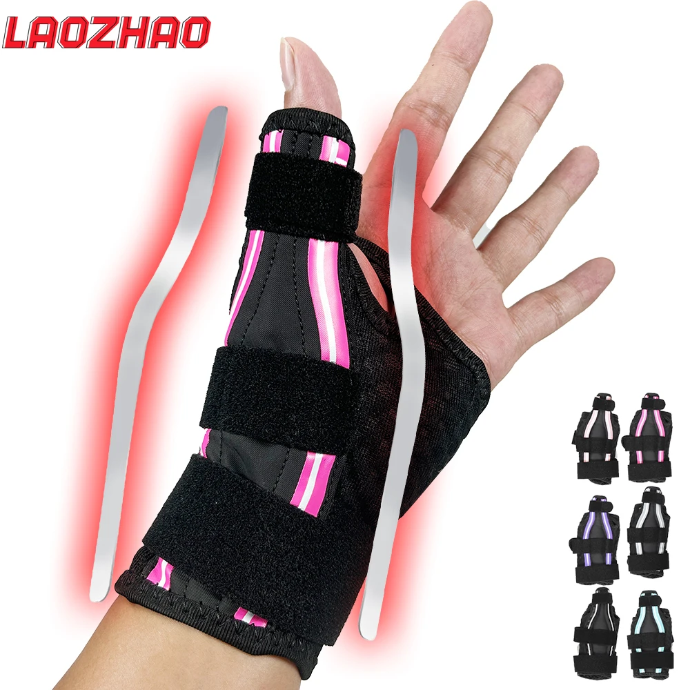 2 in 1 Thumb Brace, Removable Thumb Spica Splint Left Right Hand with 3 Level Stability, Reversible Thumb Support for CMC,Work
