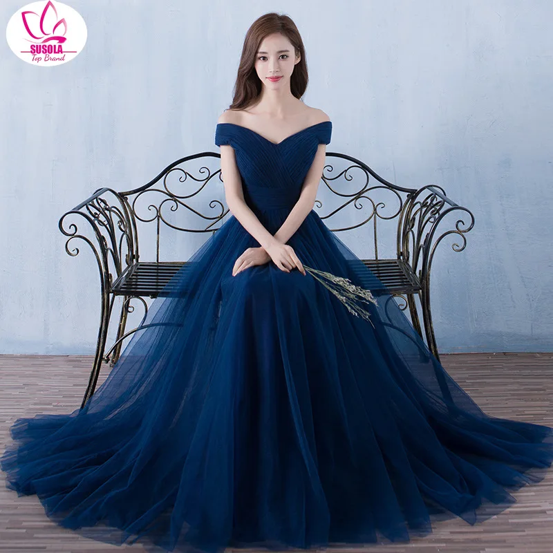 

SUSOLA Evening Dresses For Woman Long Elegant Lady Off Shoulder A-Line Tulle Prom Maxi Dress Party Gown Vestidos De Fiesta