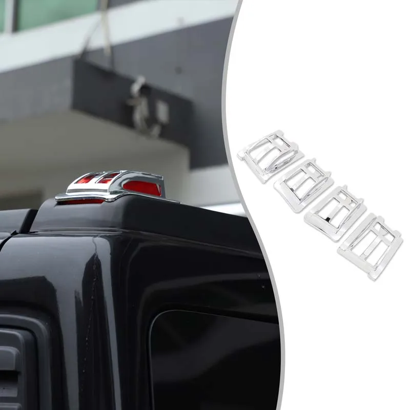 

For Hummer H2 2003-2010 4Pcs ABS Car Roof Cab Marker Light Trim Cover Side Light Cover Guards Trim Sticker Car Accessories
