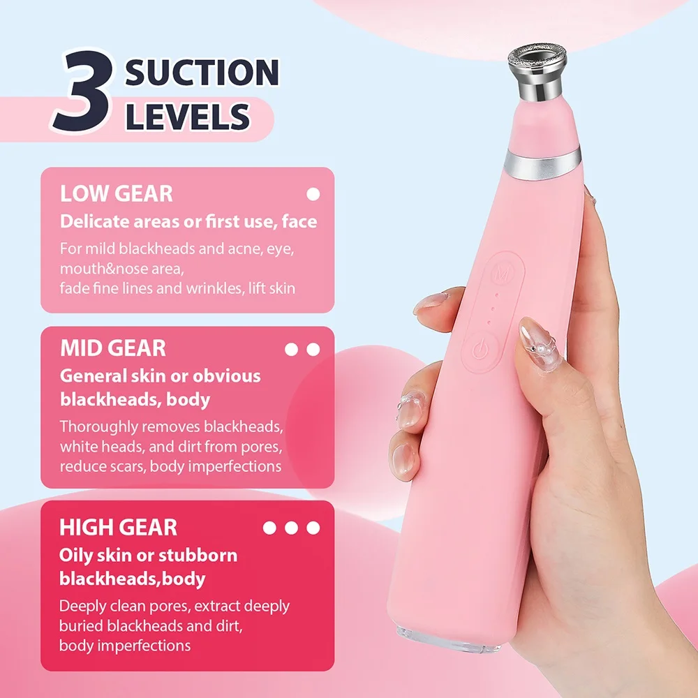 Portable Diamond Microdermabrasion Peeling Machine Silicone Hydrodermabrasion Facial Vacuum Blackhead Removal Skin Pore Cleaning