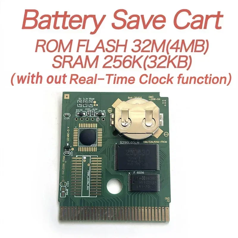 USA Battery Save cart Silver,Gold/Blue,Crtstal,Red,green,Yellow, Metallic FoilFinish box trey manual Game Cartridge for GBC