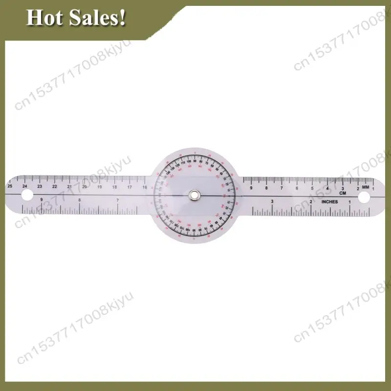-A23G 3-Piece Goniometer 6/8/12 Inch Occupational Therapy Protractor Tool Measuring Angle Ruler 360 Degree Universal