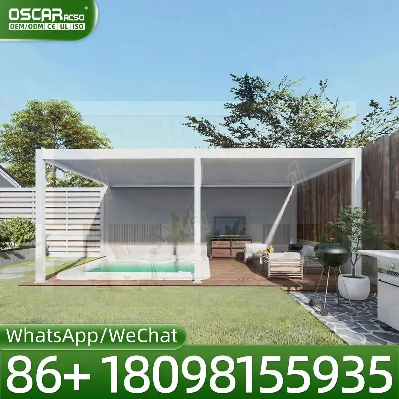 3x3 4x4 Size Patio Outdoor Installation Structures Louvre Roof Pergola Design Concepts Price for European Backyards and American