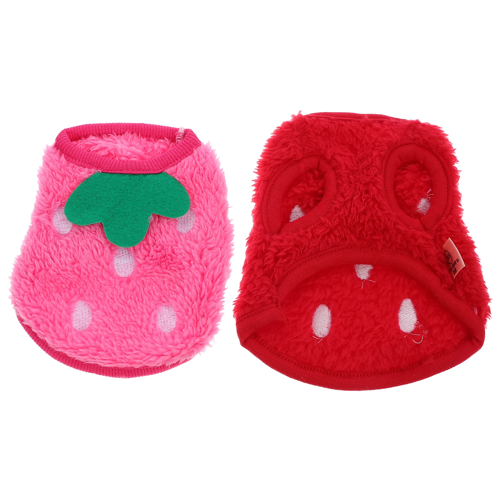

2pcs Warm Pet Clothing For Dogs Small Dog Costume Puppy Winter Coat Coral Fleece Breathable Durable Cozy Chihuahuas Apparel Pet