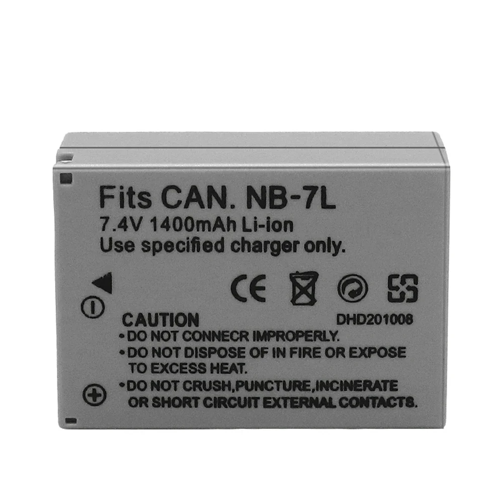 NB-7L NB7L NB 7L Battery 1400mAh for Canon Powershot G10 G11 G12 SX30IS Batteria Camera Batteries