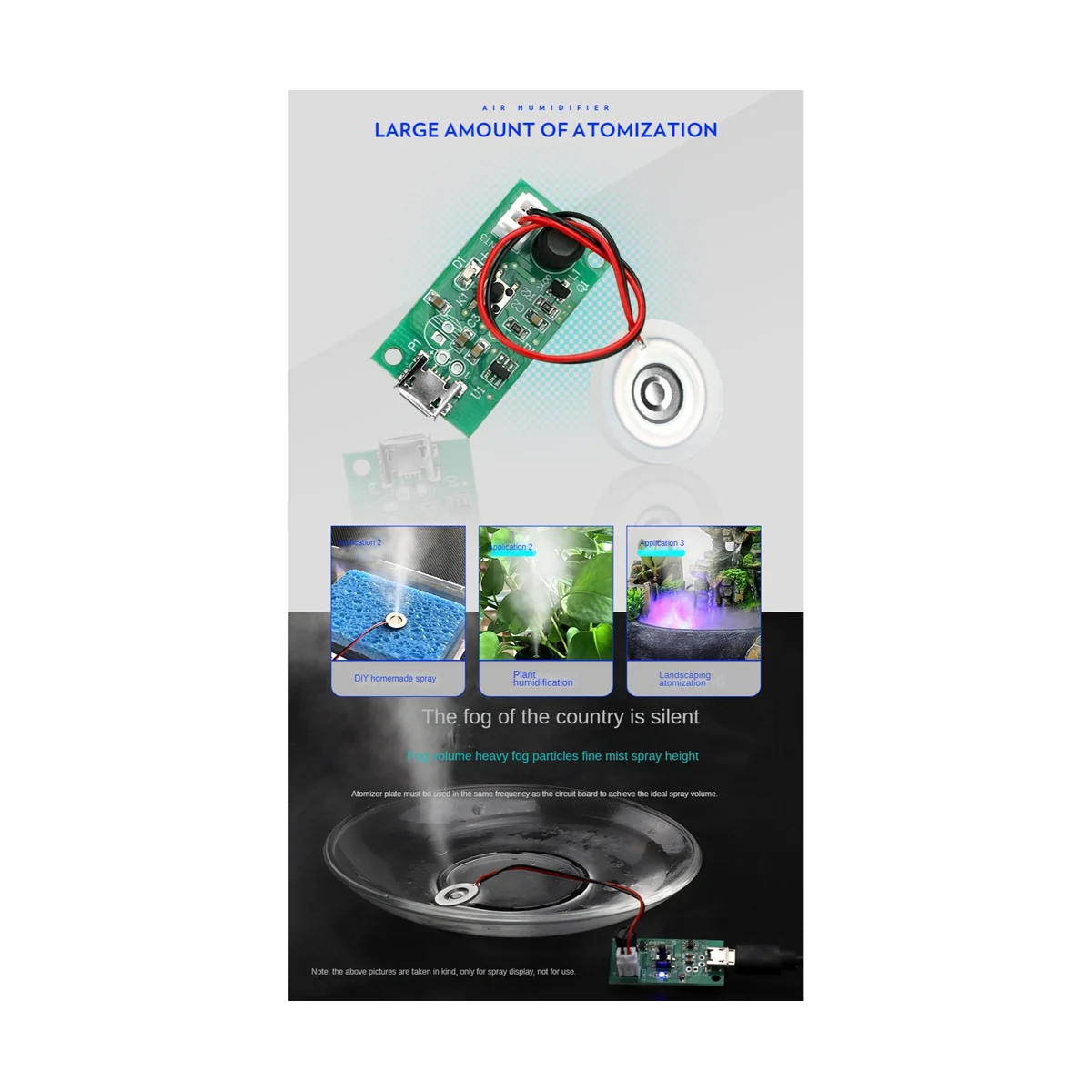 1 pz 16MM 20MM 1.5-2W ultrasuoni Mist Maker atomizzatore trasduttore atomizzatore Film piastra accessori umidificatore guarnizione in gomma