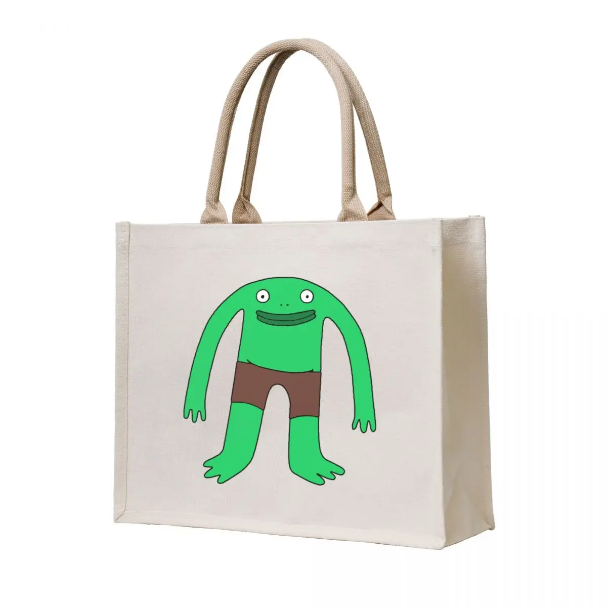 

Smiling Friends - Mr. Frog Tote Bag Portable shopping bag Women's beach bags Shopper tote bag canvas