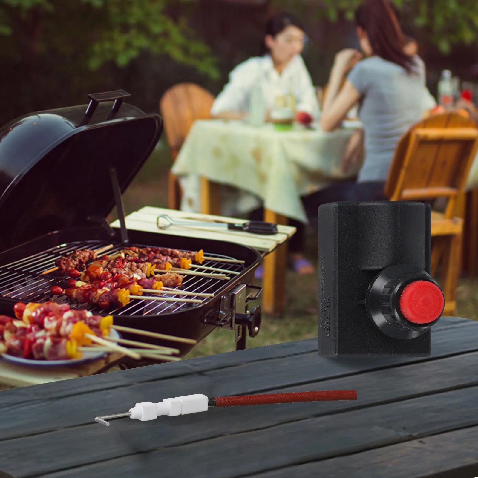 

Gas Igniter Electronic Pulse Ignitor Patio Heating 2.5 Inches High Igniter Sturdy PP Plastic 1.5 Inches Wide Igniter