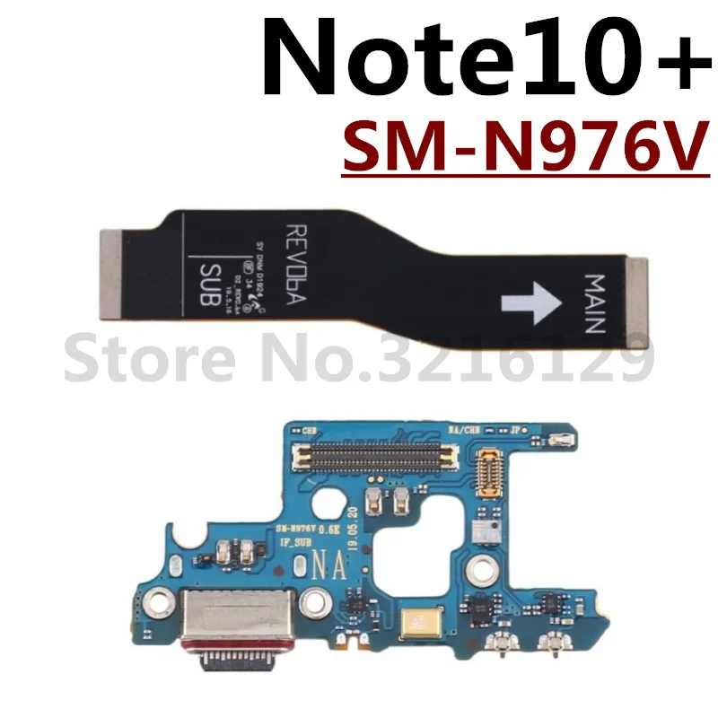 For Samsung Note10 Note 10 + Plus Lite 5G N970 N976 USB Charger Charging Port Dock Connector Main Motherboard Board Flex Cable