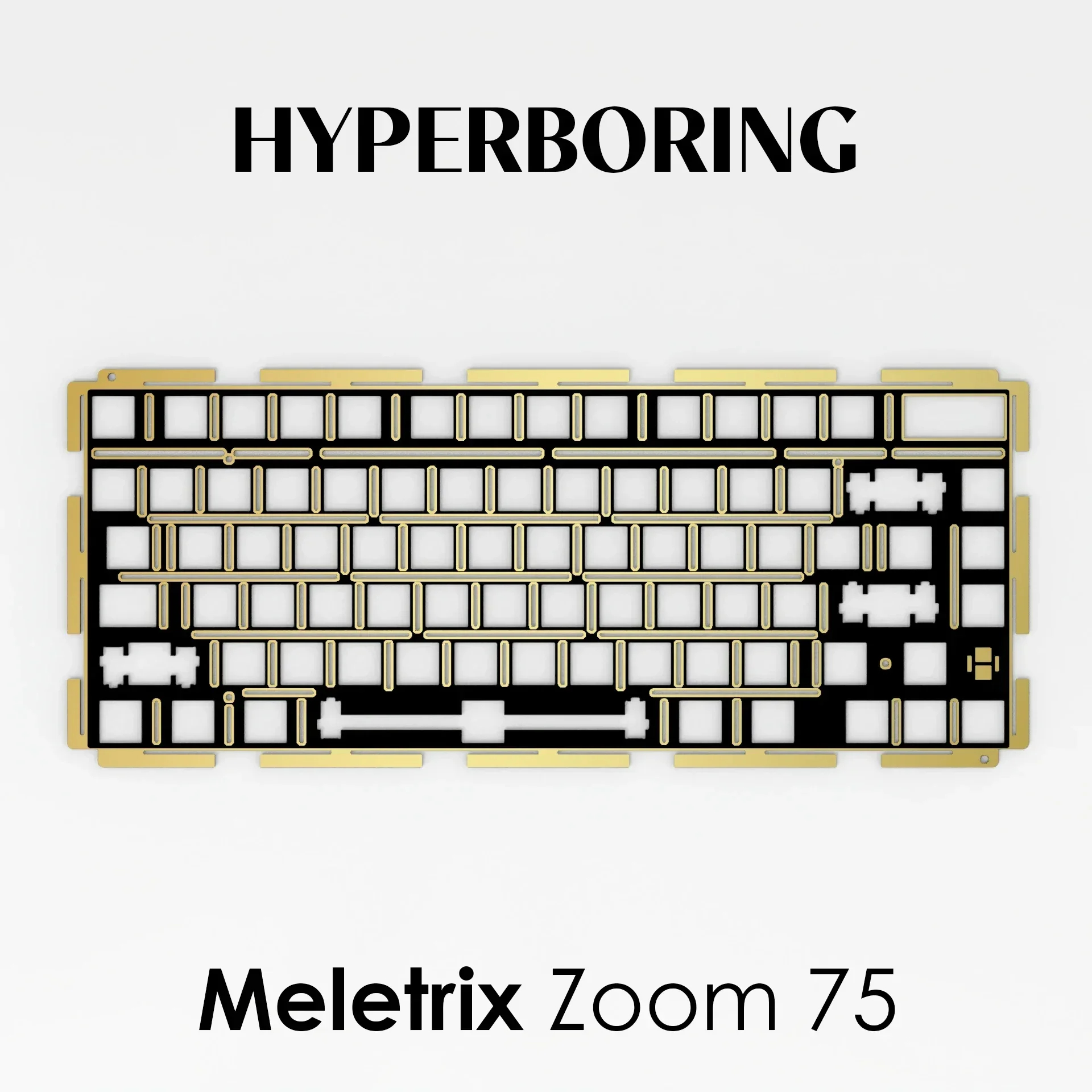 Plaque de clavier mécanique Meletrix Zoom 75, PC POM FR4 aluminium ZOOM75 poids en acier inoxydable