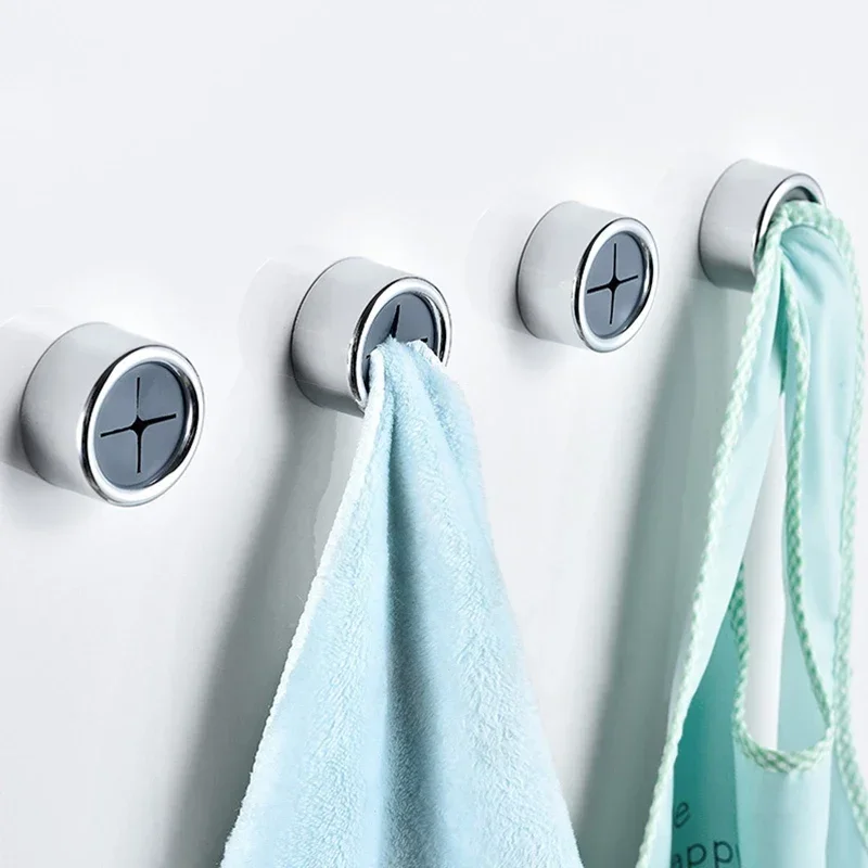 2Pcs Self Adhesive Towel Plug Holder Wall Mounted Bathroom Organizers Towel Hooks Storage Rack Kitchen Rags Dishcloth Clips