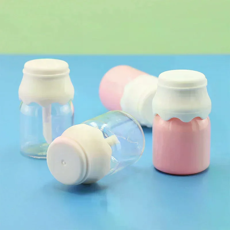 8ML 우유병 모양 귀여운 립글로스 튜브 투명 핑크 빈 병 립 글레이즈 샘플 용기 메이크업 포장 재료 여행용