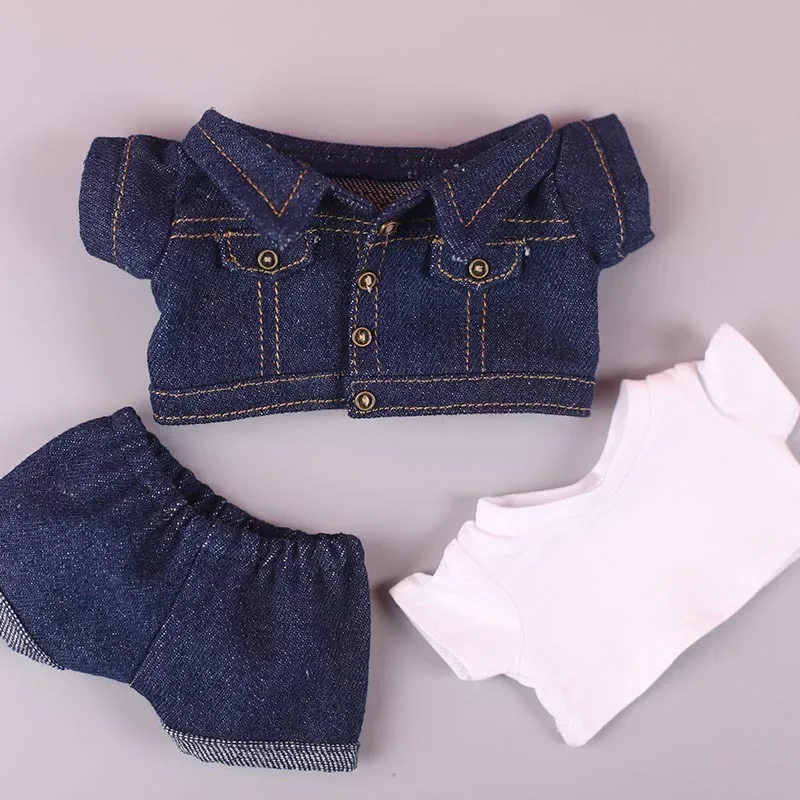 For 15cm 20cm Doll Clothes Outfit Jeans Set Dolls Accessories Changing Dress Play Game Idol Doll Toys in Stock