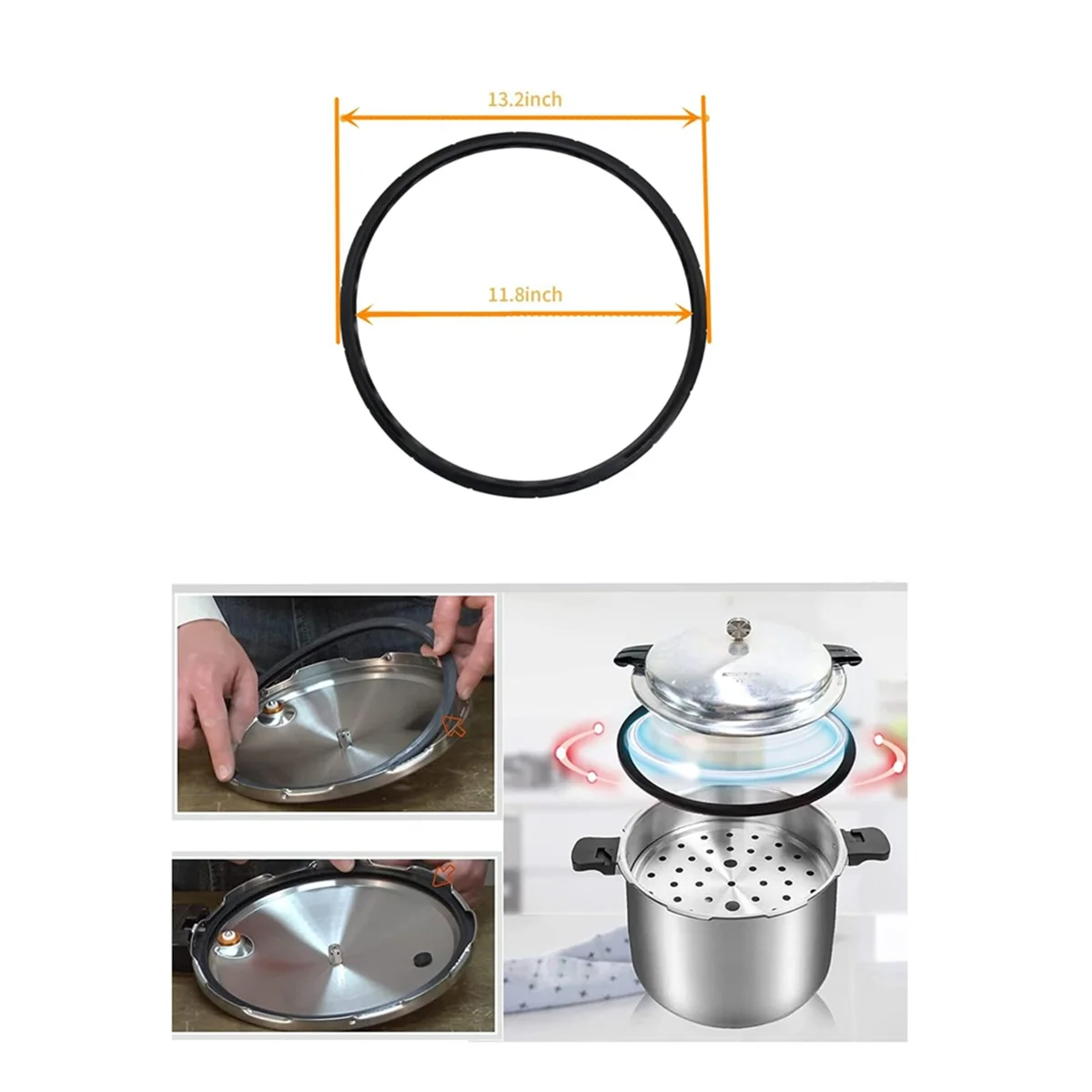 09985 Pressure Canner Sealing Ring & Overpressure Plug Gasket Fits Presto 01745 01751 01755 01781 01782 01784