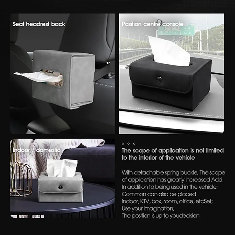 Tissue Box For Car Sun Visor Backseat Car Tissue Holder Universal Tissue Dispenser For Wipes Napkins Tissues Car Interior