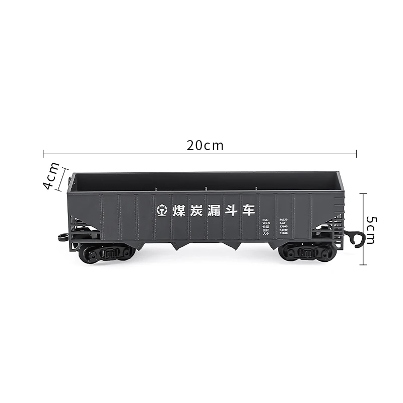 Kit de modelo de carro de tren de plástico ABS, 3 piezas, simulación de coche de carbón, vehículo de transporte en miniatura para Diorama, diseño de escena de ferrocarril