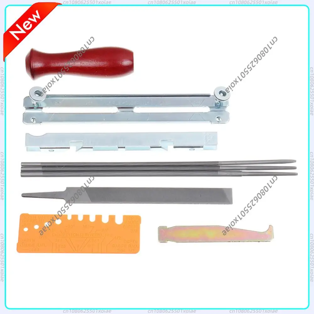 

10pcs Professional Chainsaw Chain Grinding Kit Round Flat File Guide Hand Tools File Shield Folder Depth Gauge