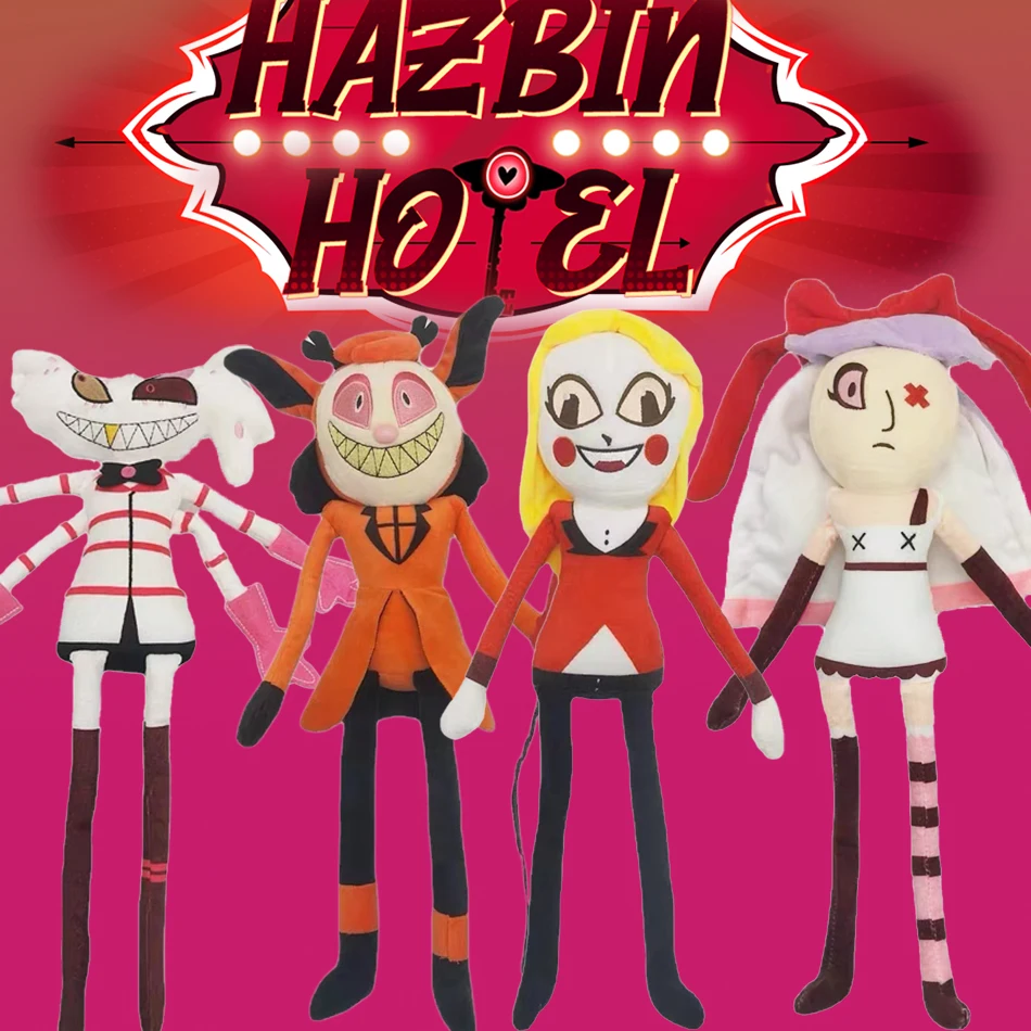 

New 45CM The Amazing Hazbined Hotel Alastor Anime Cartoon Plush Toys Peripheral Plush Stuffed Doll Christmas Gift Birthday Gift