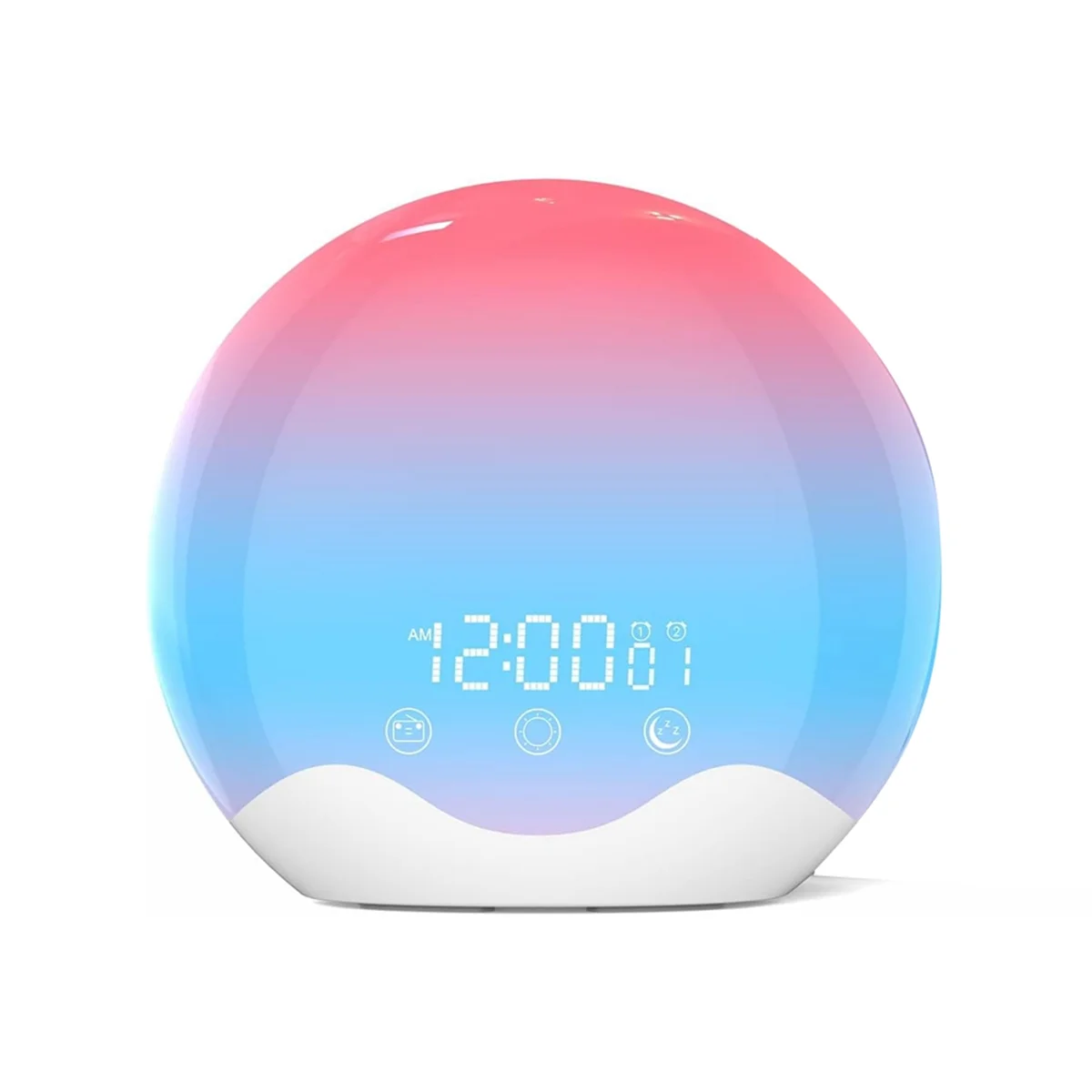 ABZV-Sunrise Alarm Clock Wake Up Light with Touch Control,Dual-Sided Light Alarm Clock for Bedroom,Dual Alarm & Snooze