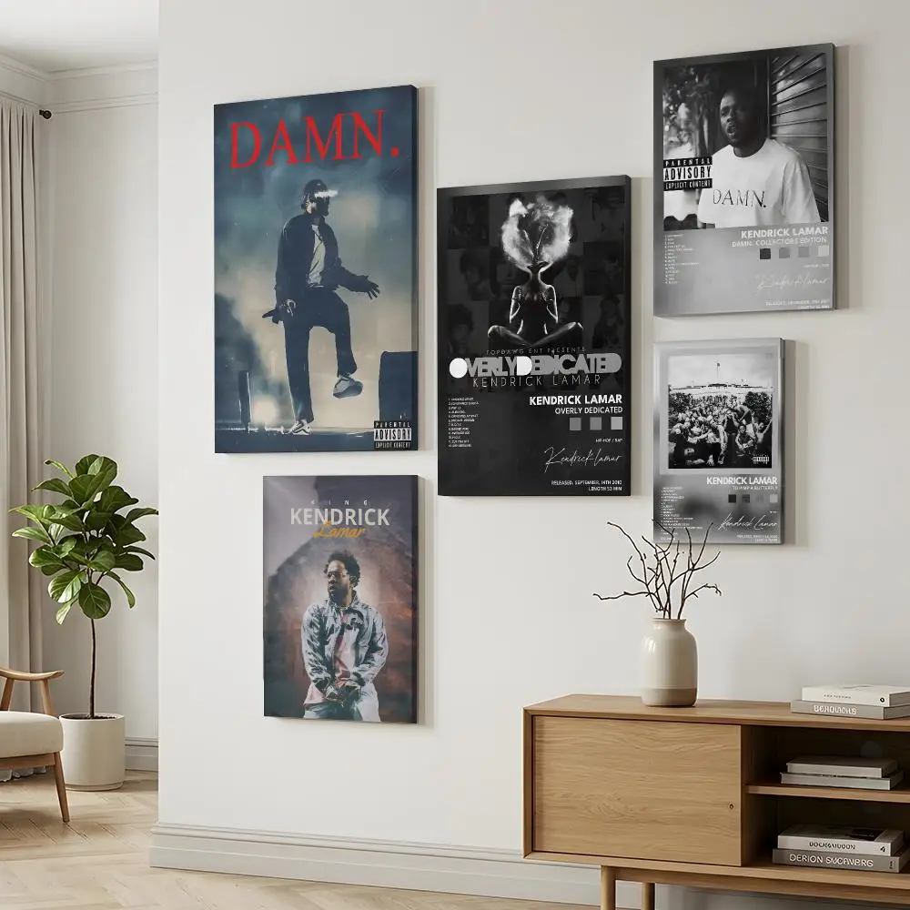 Rapper Singer K-Kendrick Lamar Poster Durable Painting Canvas Poster Wall Hanging Home Interior Decoration Art Mural Gift