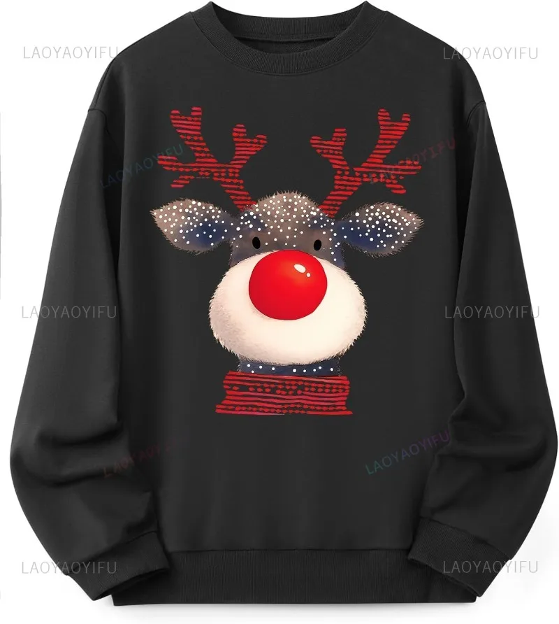 بلوزات عيد الميلاد مضحك عيد الميلاد خمر الجرافيك هوديي لطيف الرنة سانتا شجرة البلوز النساء الملابس رجل الملابس الترويجي #2