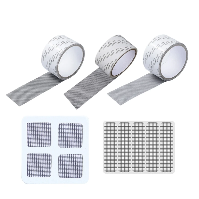 Self Adhesive Net Mesh Repair Tape Window Screen Repair Tape Door Fix Patches Anti Insect Fly Mesh Broken Hole Replacement