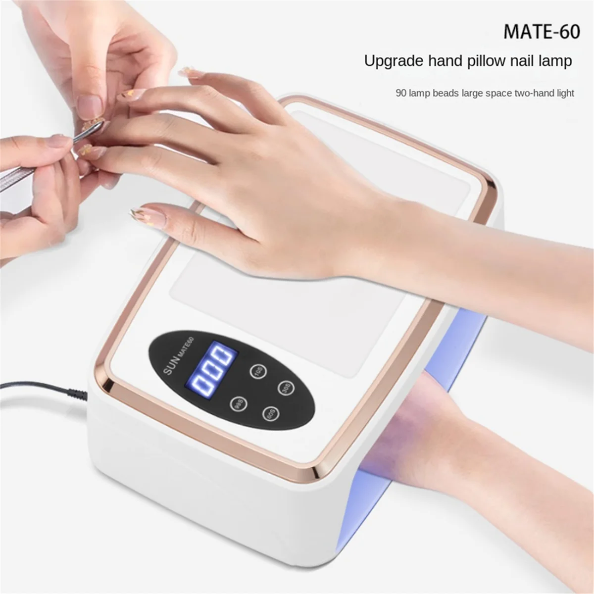 Essiccatore per unghie 380W 90 LED Essiccatore per unghie Lampada UV per polimerizzare tutti lo smalto gel Sensore di movimento Manicure Pedicure SPINA USA