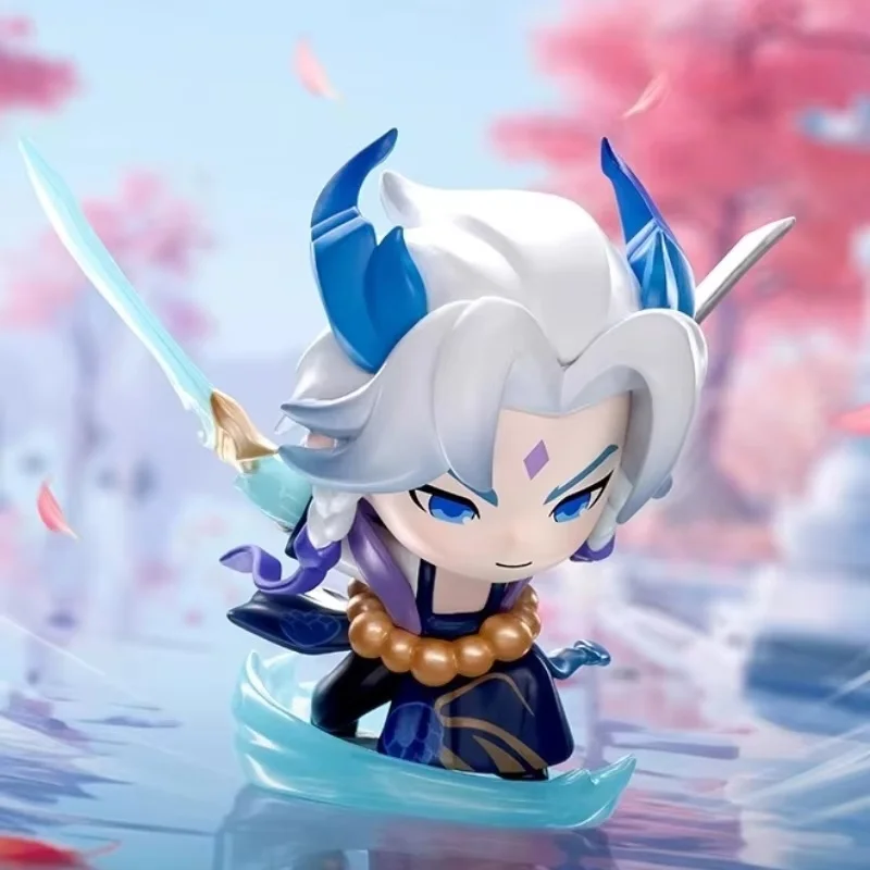 Teamfight Tactics Little Hero Series Game Blind Box Action Figures Handwork Yasuo Ahri Unforgotten Yone Gwen Irelia Talon Toys