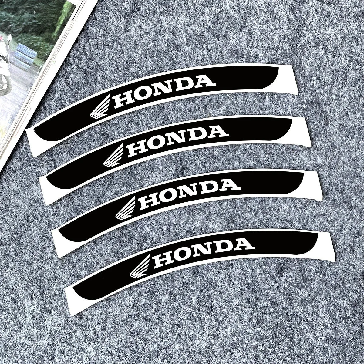 

Motorcycle Wheel Stickers Reflective Rim Decal Honda Logo Stripe Tape Accessorie For Honda CBR 125R 954 600 F4i 650F 650R 1100XX