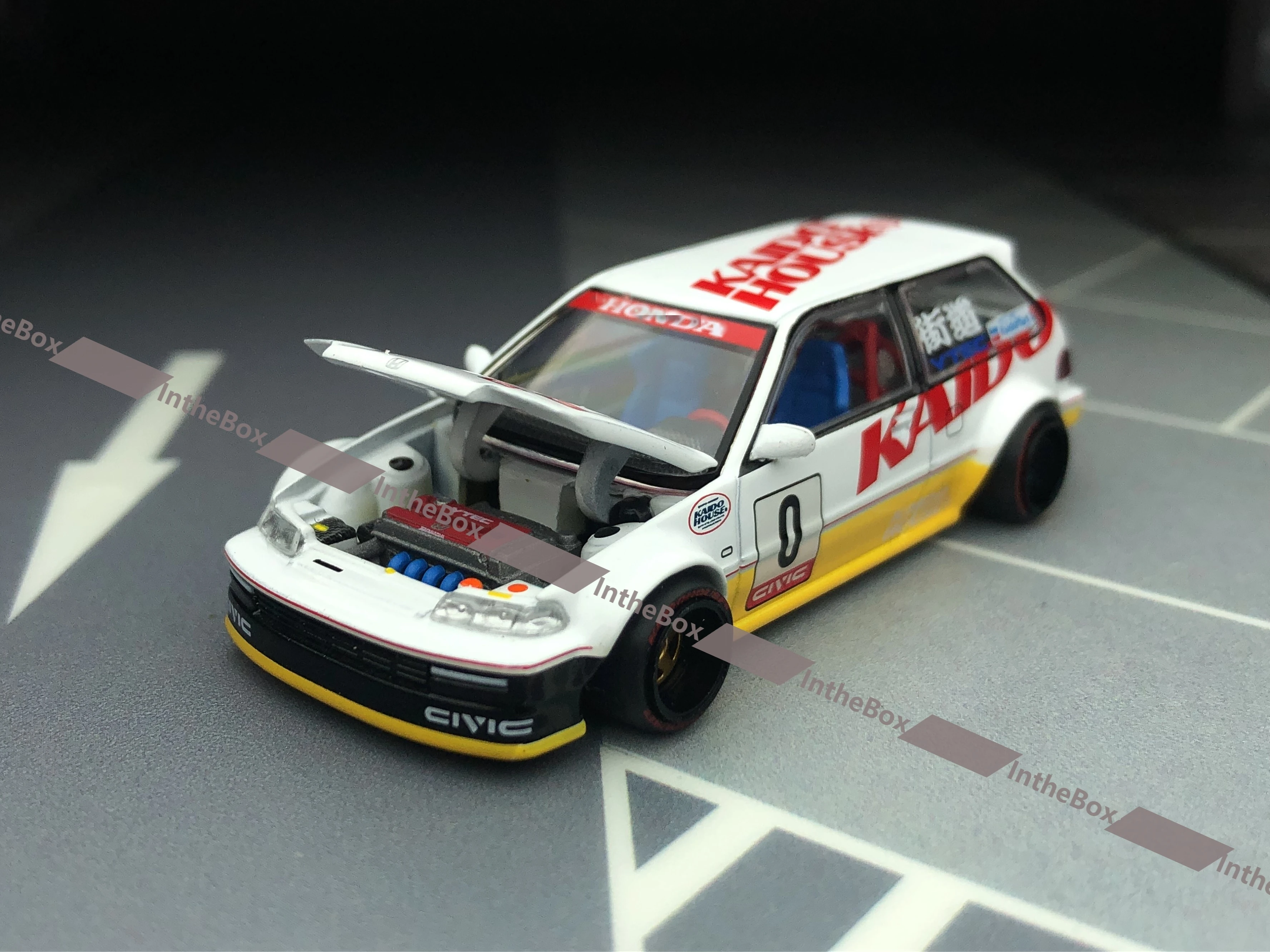 Des 2024 Mini GT KAIDO #139 Civic (EF) Kanjo V1 1/64 DIECAST Model koleksi mobil edisi terbatas mainan hobi