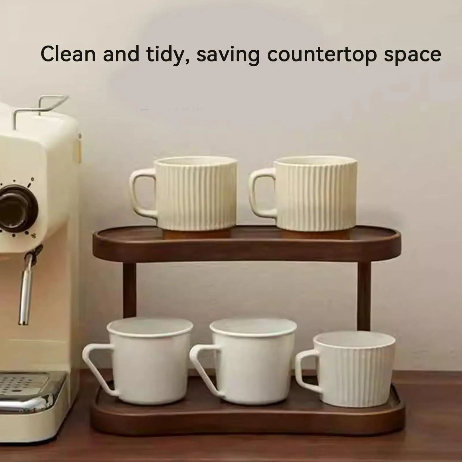 

Подставка для кофейной кружки, 2-уровневая многофункциональная полка-органайзер, стеллаж для кружки для взрослых, семейная кухня, крытая настольная общежития