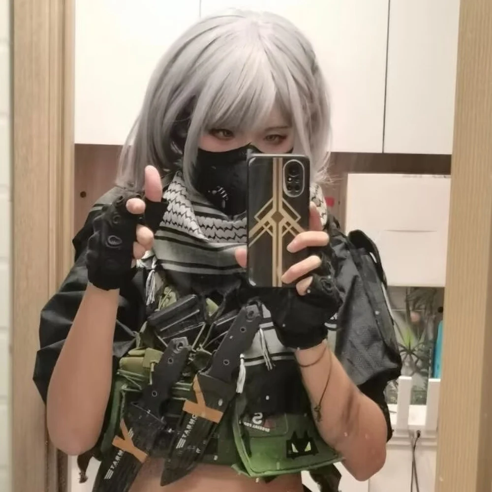 لعبة دلتا فورس ماي شياوين قناع تنكري أسود فاسق ستوما أقنعة الكبار للجنسين أزياء حفلة الهالوين زي الدعائم #5