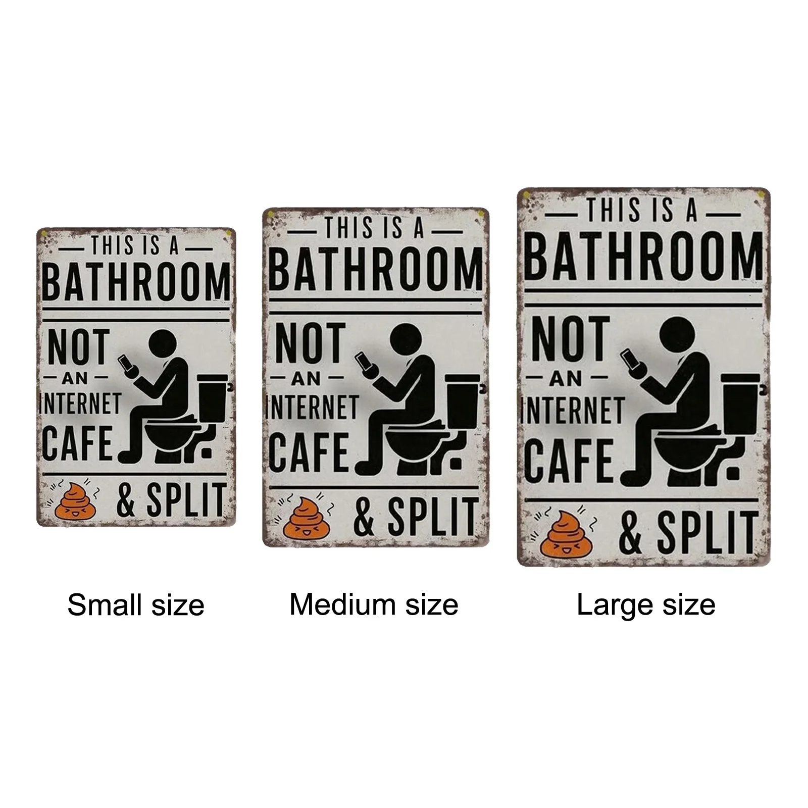 Vintage Metal Tin Sign This Is A Bathroom Not An Internet Cafe Metal Wall Art Sign Funny Sarcastic Bathroom Toilet Decor