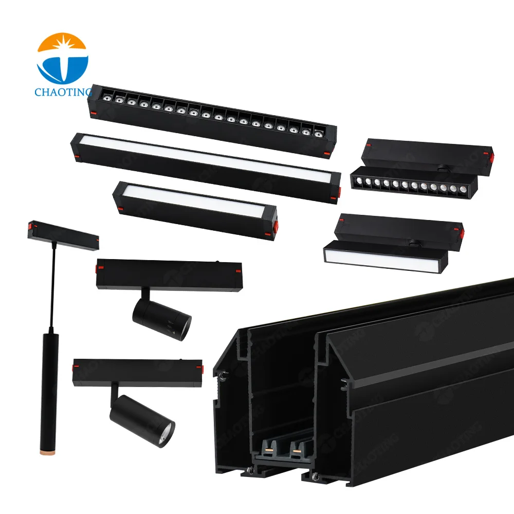 

Competitive Price Smart Dimmable DC 220v LED Magnetic Lights 1M 2M 3M Track Aluminum Profile For Soft Pvc Fabric Stretch Ceiling