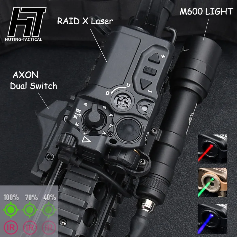 

WADSN SF Surefir M600U Hunting Flashlight RAID X Metal Red Green Blue IR Laser Strobe AXON Dual Function Switch Scout Lamp 20mm