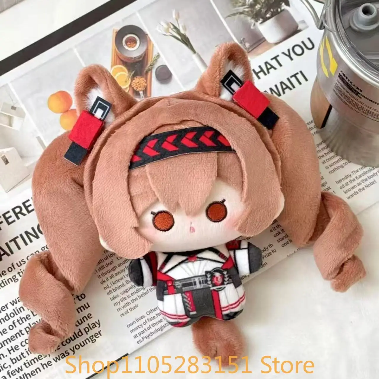 Arknights Angelina, el colgante de llavero de peluche de la colección Mellow Wish, adorno para bolso, accesorios, llavero kawaii, regalo de Navidad para cosplay.