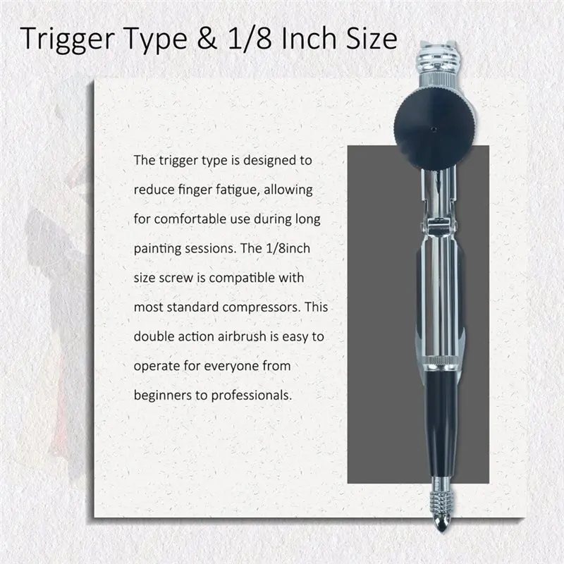 AB15-Vielseitiges, doppelt wirkendes Airbrush-Set, Sprühgerät, geeignet für Kunst, Make-up und Kuchendekoration