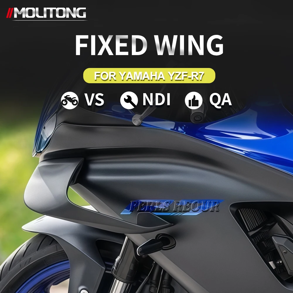 

Aerodynamic Upgrade Kit for Yamaha YZF-R7 2021-2023 - Enhanced Downforce & Stability, Aero Winglets & Wind Blades Fairing