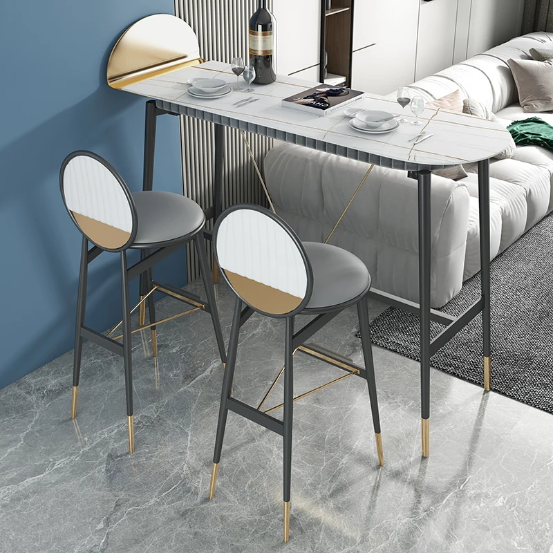 Kitchen Wall Bar Tables Long Modern High Metal Luxury Bar Tables Coffee Reception Desk Muebles De Cocinas Home Furniture YY50BT