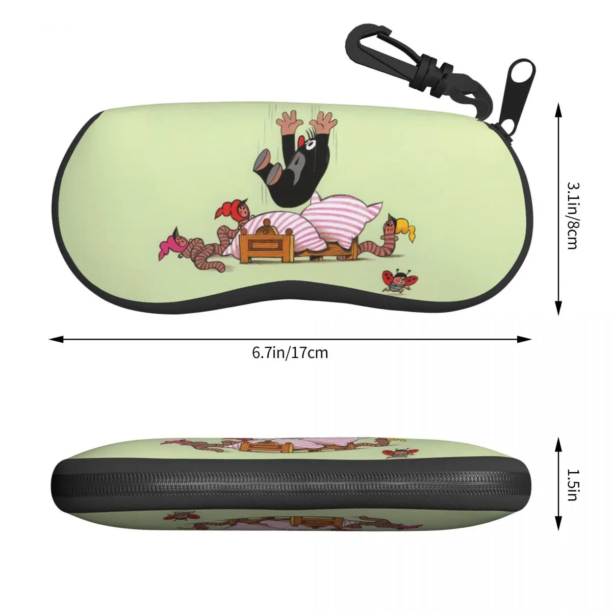 Custom Funny Cartoon Mole Shell Glasses Case Unisex Cool Cute Krtek Little Maulwurf Eyeglasses Case Sunglasses Protector Box