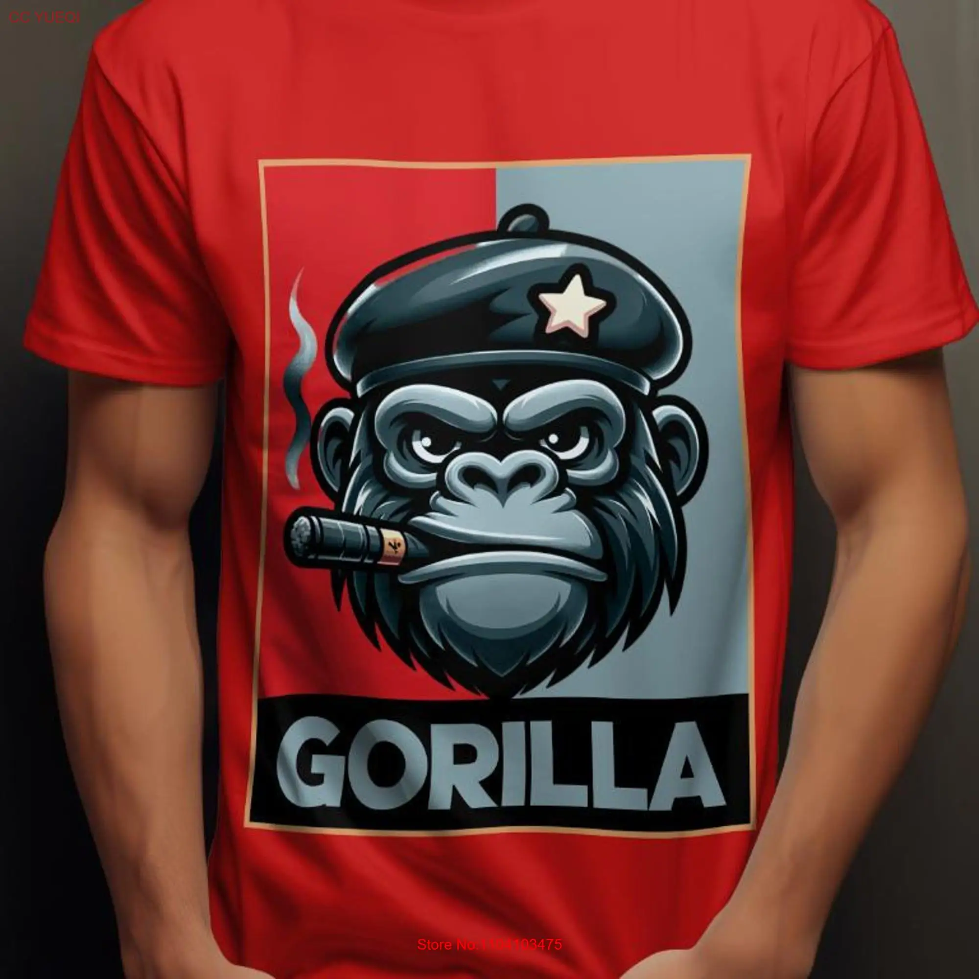 Gorilla Organic Cotton Eco Friendly T ShirtT Shirt Premium Comfort vegan Sustainable Funny Pop Culture