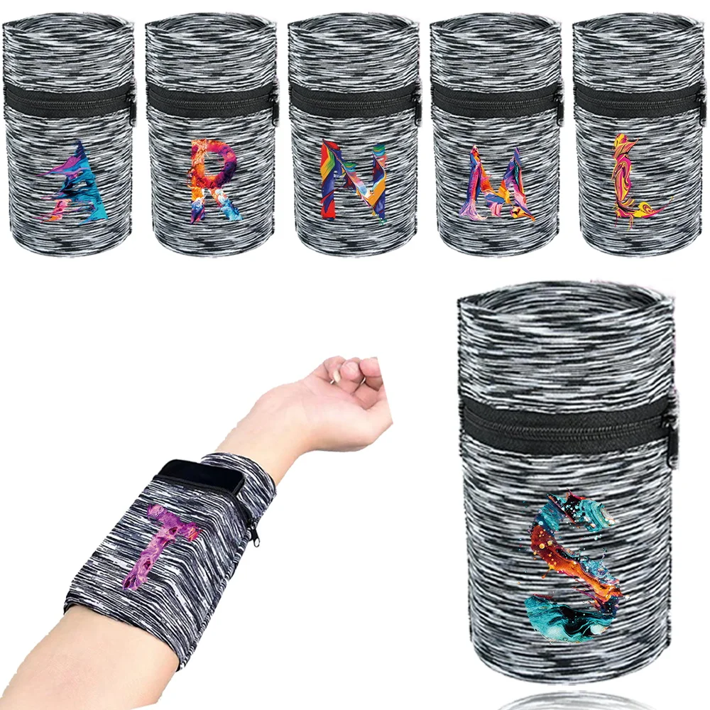 Sports Wristband Bags Wrist Protector Running Sport Safety Grey Series Support Brace Wrap Wristband Paint Style Wrist Brace Bag