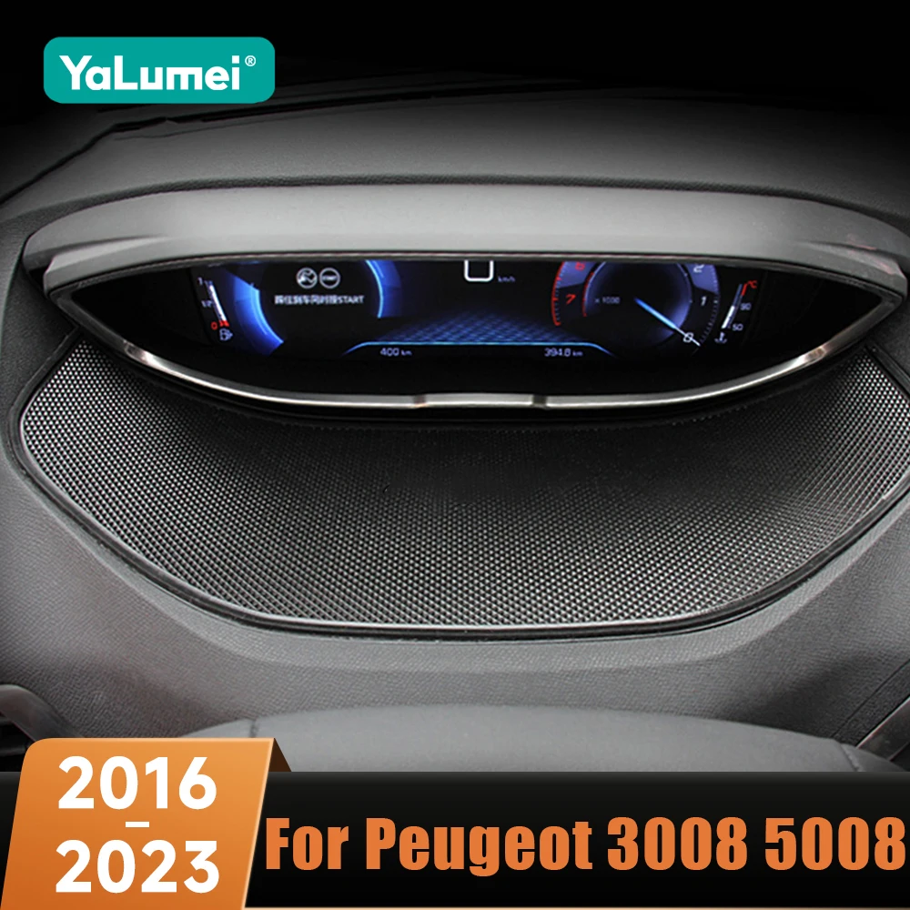 Acessórios do carro para peugeot 3008 5008 gt 2016 2017 2018 2019 2020 2021 2022 2023 painel híbrido pegajoso almofadas de borracha antiderrapantes