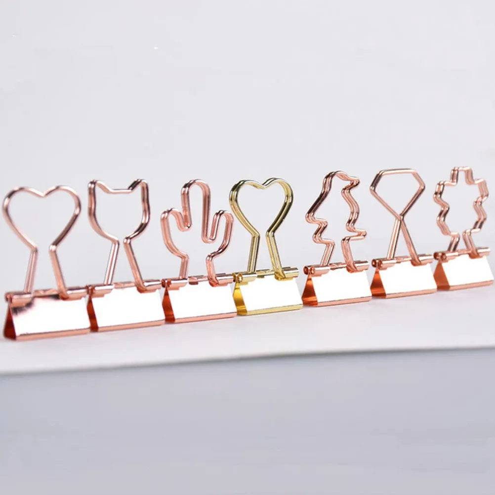 

15Pcs Bright Color Office Clips Set Multi-Function File Binder Clips for Documents Notes Envelopes Paper School Home Desk
